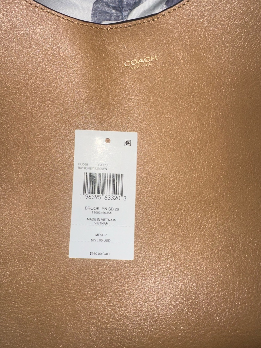 COACH Brooklyn 28 Honey Brown - Picture 4 of 4